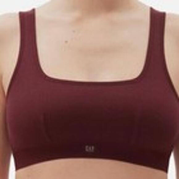 Gap Body Bralette Womens XL Red Cotton Rib Lounge Athleisure Comfy Stretch NWT - Picture 1 of 6
